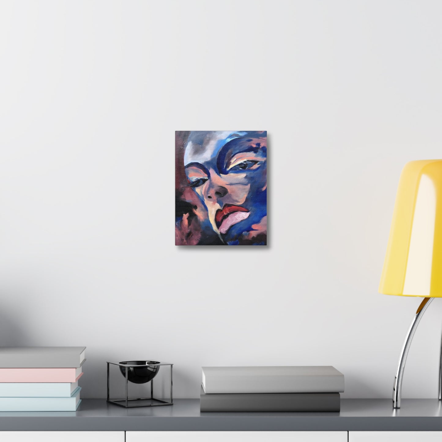 Efe open edition Art print on  Stretched Canvas - Bold Yellow Portrait for Wall Decor