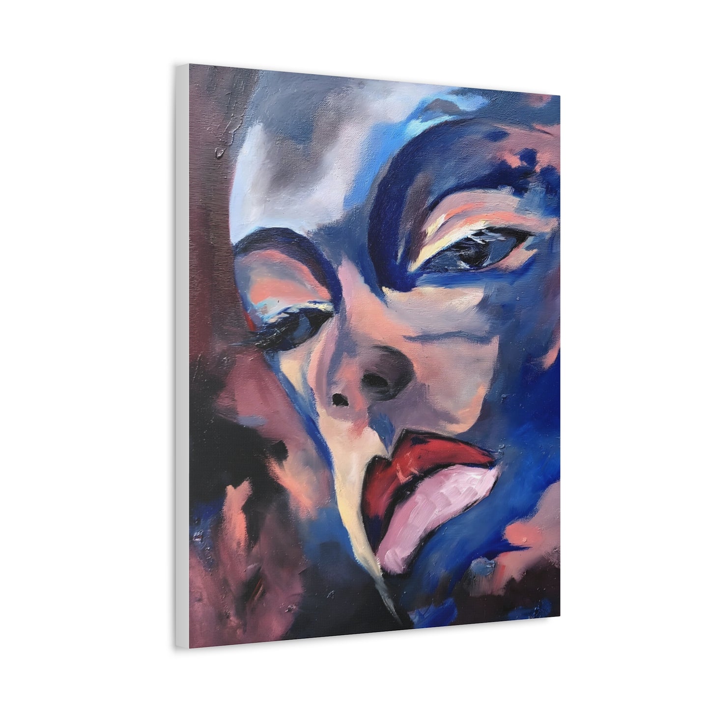 Efe open edition Art print on  Stretched Canvas - Bold Yellow Portrait for Wall Decor