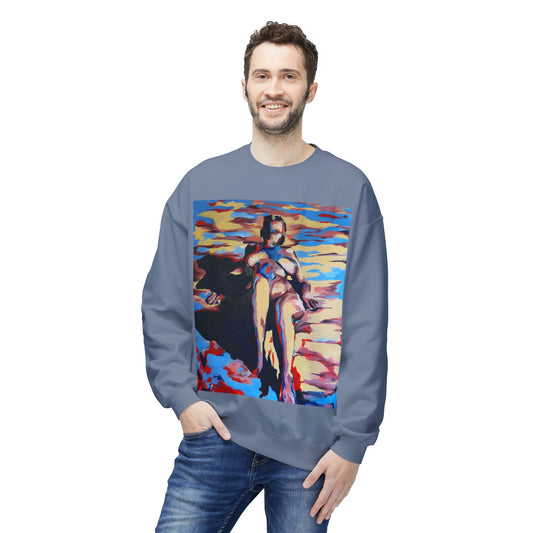 EFe Unisex Fleece Crewneck Sweatshirt - Colorful Abstract Design