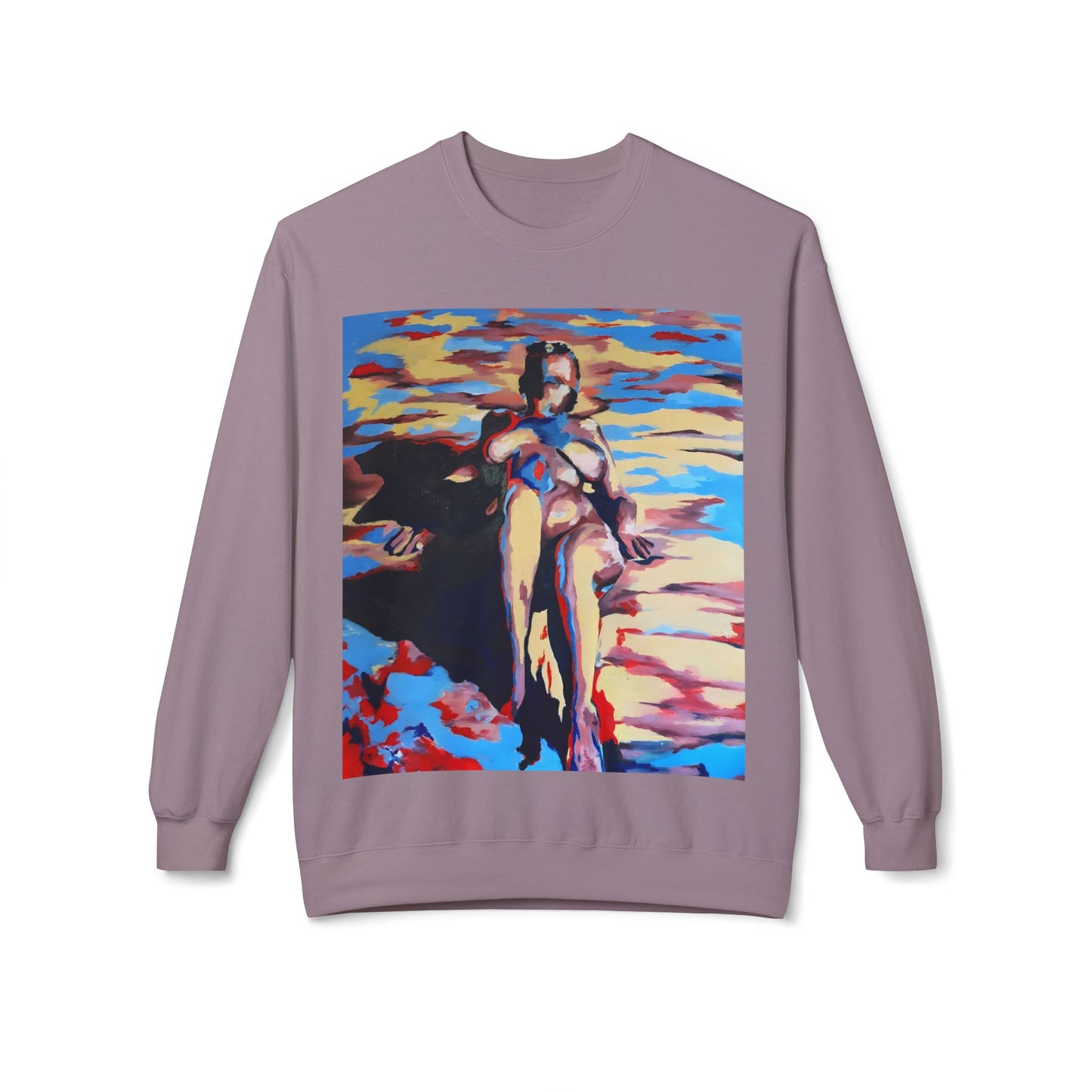 EFe Unisex Fleece Crewneck Sweatshirt - Colorful Abstract Design