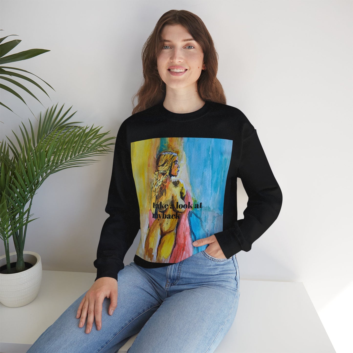 EFeWear Crewneck Sweatshirt 'Take a Look at My Back'