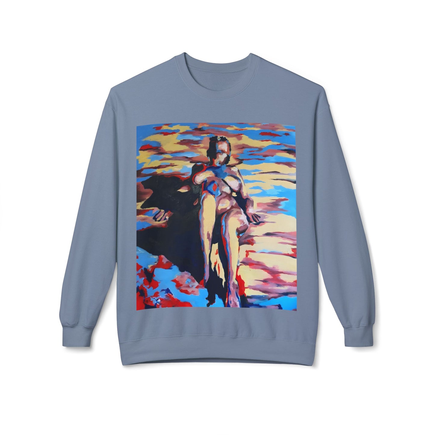 EFe Unisex Fleece Crewneck Sweatshirt - Colorful Abstract Design
