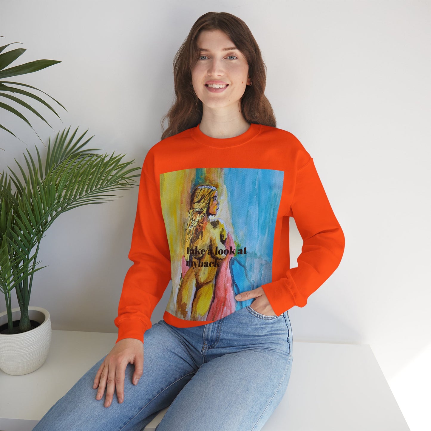 EFeWear Crewneck Sweatshirt 'Take a Look at My Back'