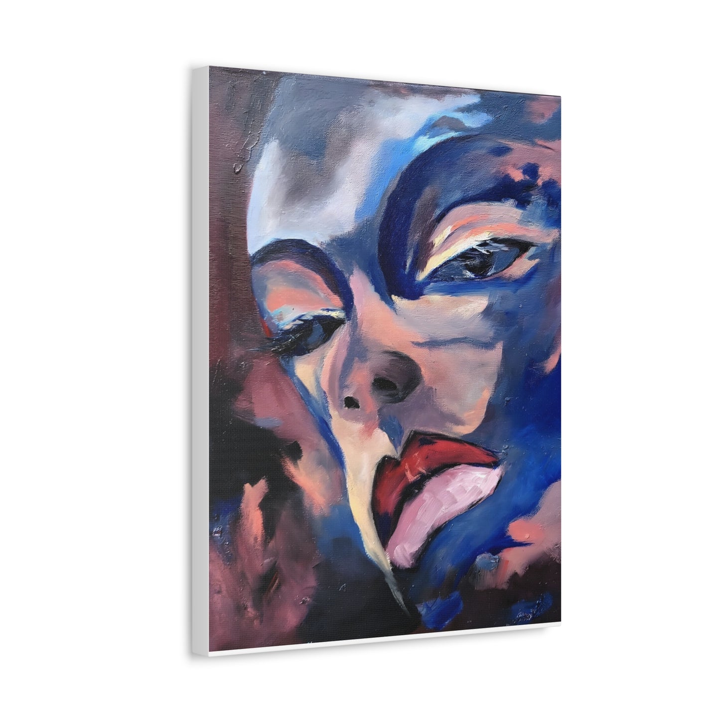 Efe open edition Art print on  Stretched Canvas - Bold Yellow Portrait for Wall Decor
