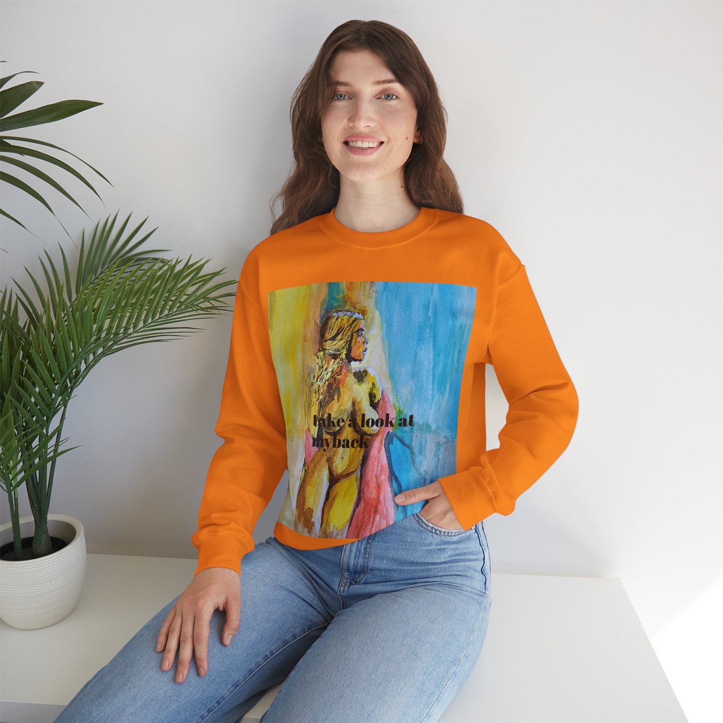 EFeWear Crewneck Sweatshirt 'Take a Look at My Back'