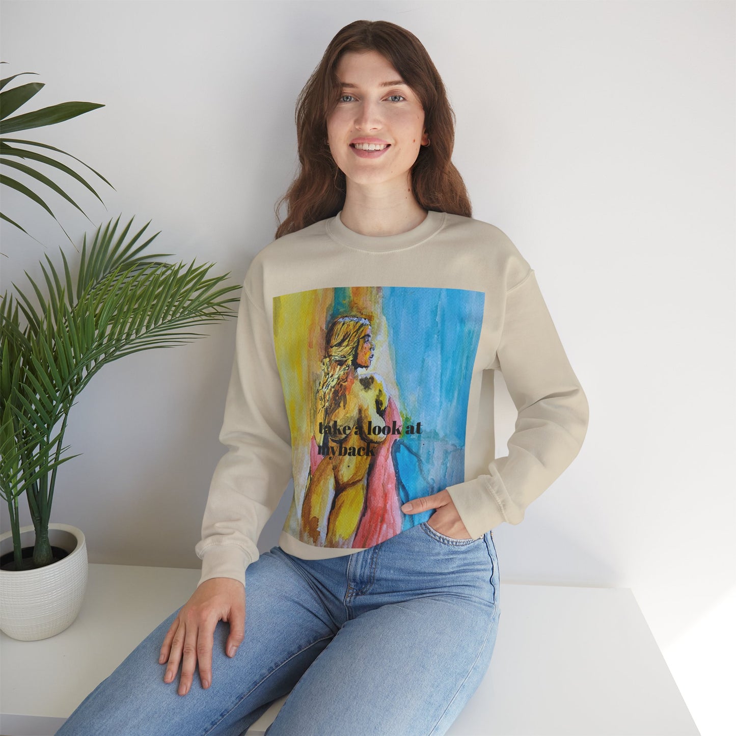 EFeWear Crewneck Sweatshirt 'Take a Look at My Back'