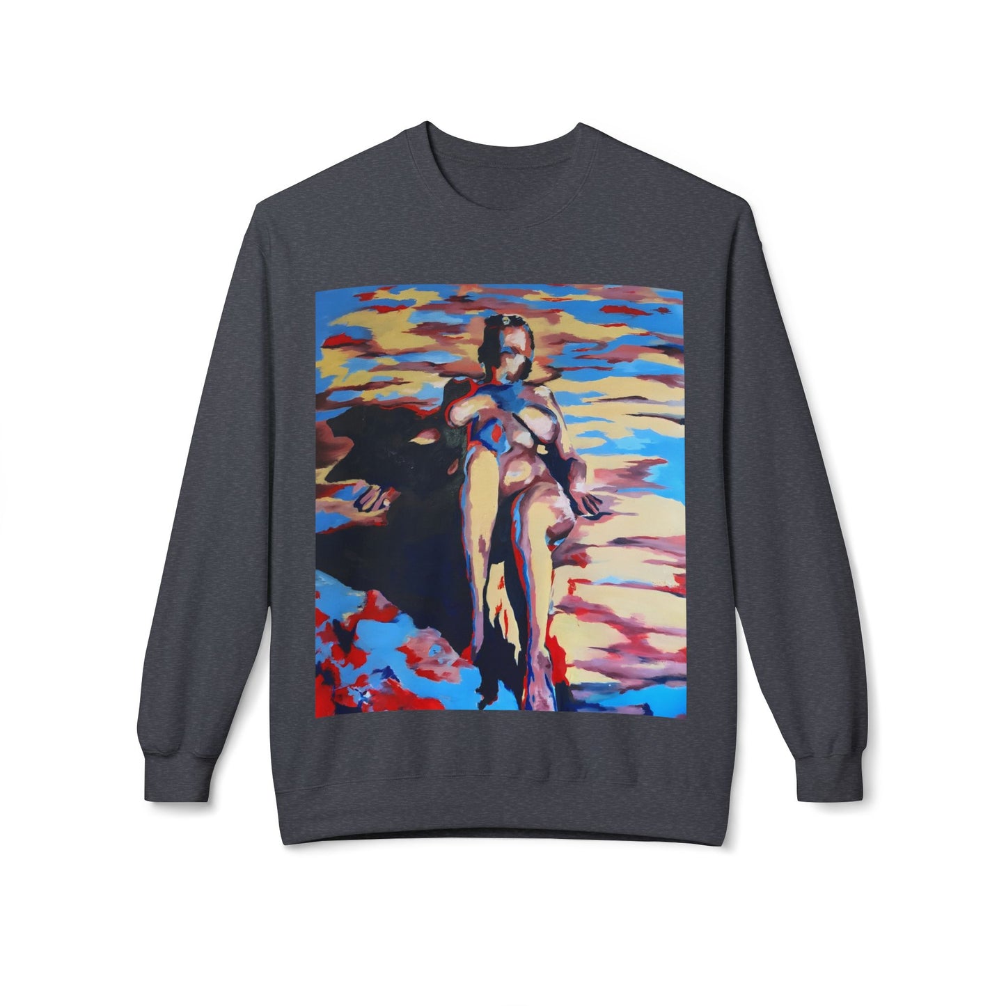 EFe Unisex Fleece Crewneck Sweatshirt - Colorful Abstract Design