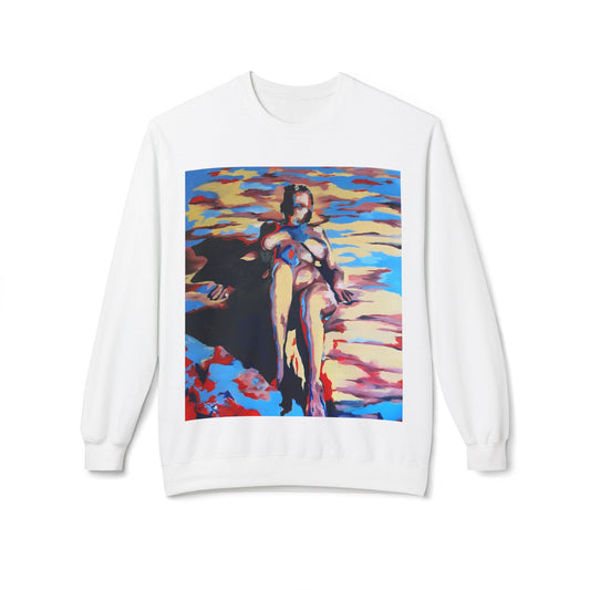 EFe Unisex Fleece Crewneck Sweatshirt - Colorful Abstract Design