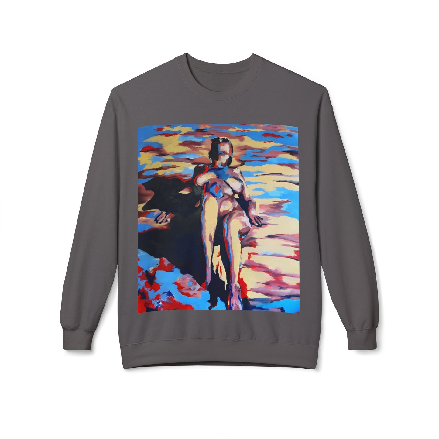 EFe Unisex Fleece Crewneck Sweatshirt - Colorful Abstract Design