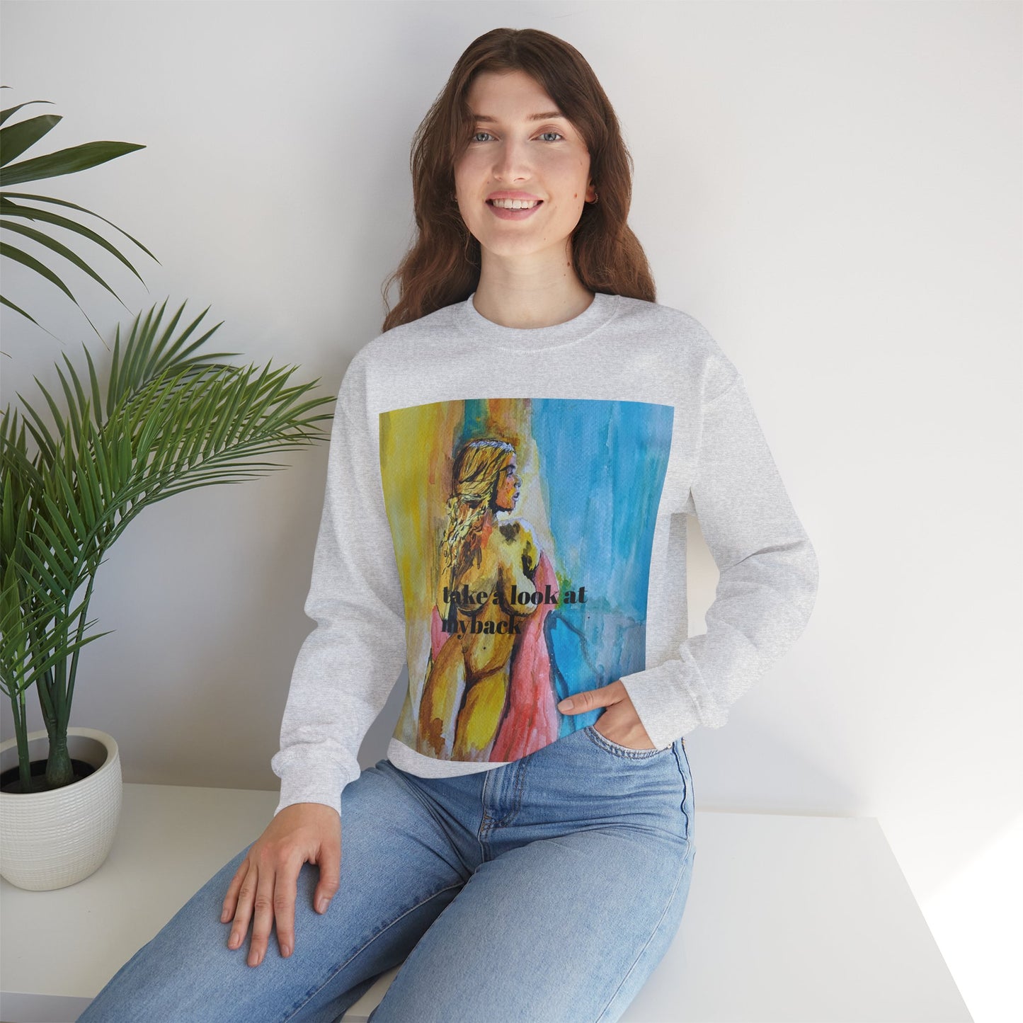 EFeWear Crewneck Sweatshirt 'Take a Look at My Back'