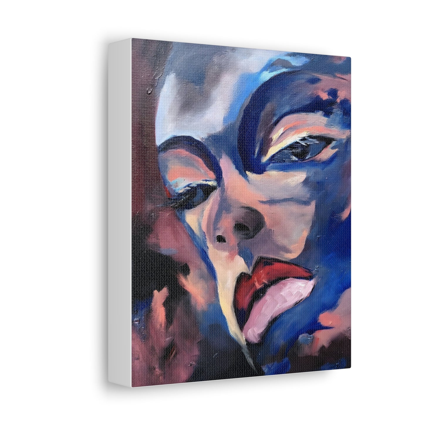 Efe open edition Art print on  Stretched Canvas - Bold Yellow Portrait for Wall Decor