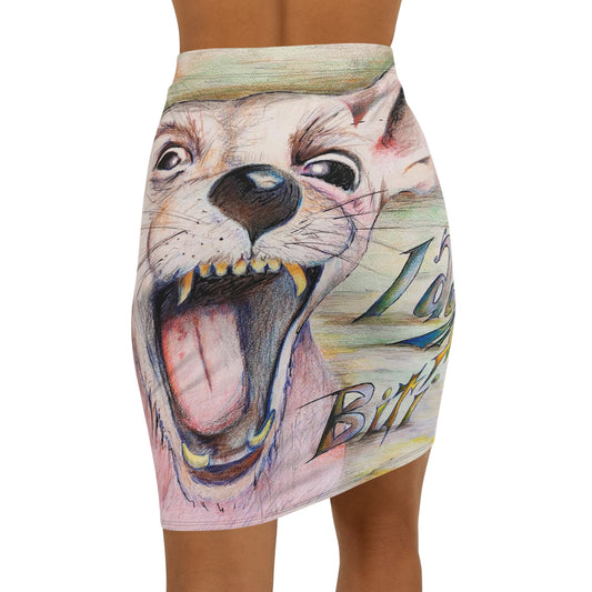 EFeWear Artistic Women's Mid-Waist Pencil Skirt - Unique for Chic Style