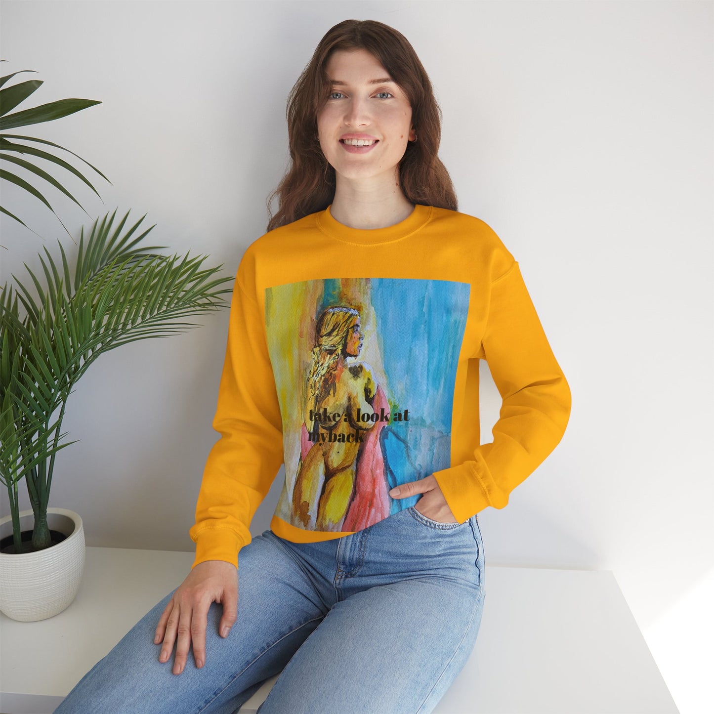 EFeWear Crewneck Sweatshirt 'Take a Look at My Back'
