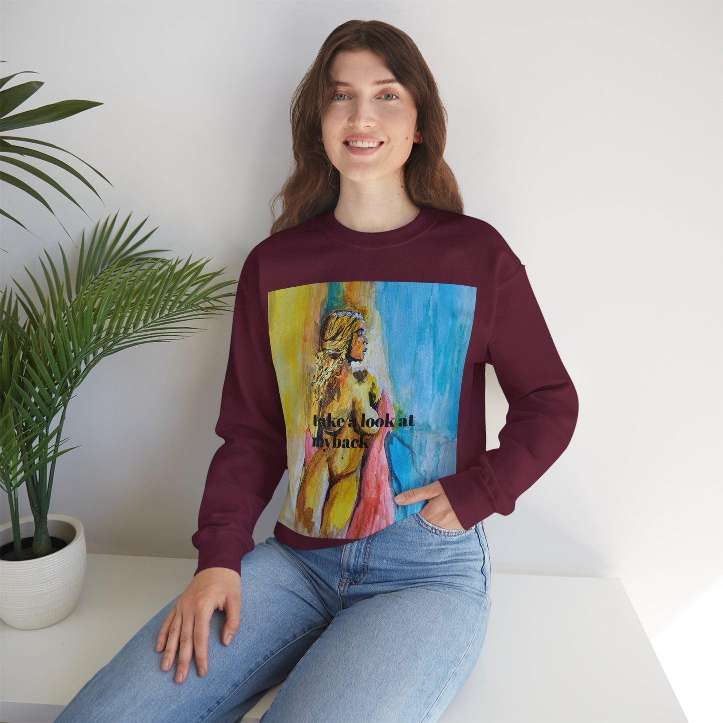 EFeWear Crewneck Sweatshirt 'Take a Look at My Back'
