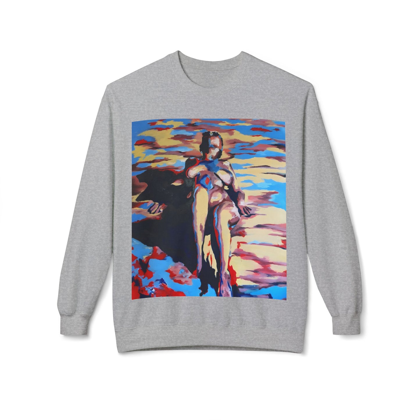 EFe Unisex Fleece Crewneck Sweatshirt - Colorful Abstract Design