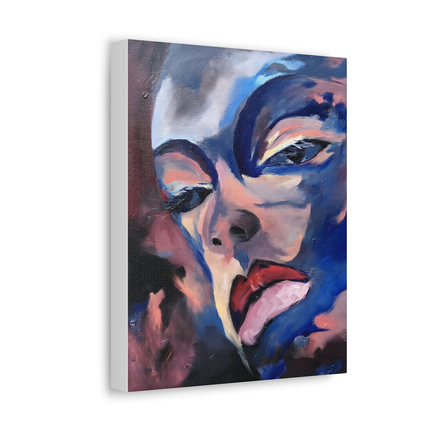 Efe open edition Art print on  Stretched Canvas - Bold Yellow Portrait for Wall Decor